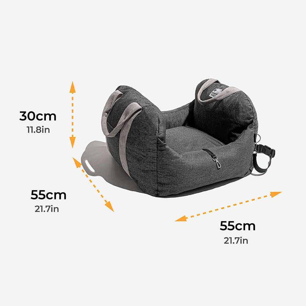 Portable Pet Carrier Booster Seat with Safety Harness and Washable Cover for Small Dogs | Thomler