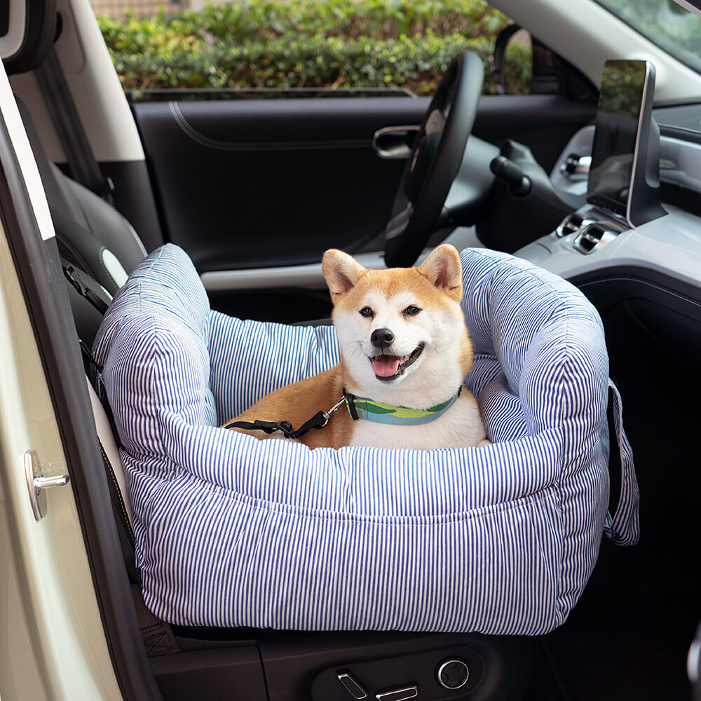 Dog Car Seat Booster Bed for Large Pets – Portable Travel Carrier with Shoulder Strap, Washable Cotton Cushion for SUV Truck Sedan – Safe | Thomler