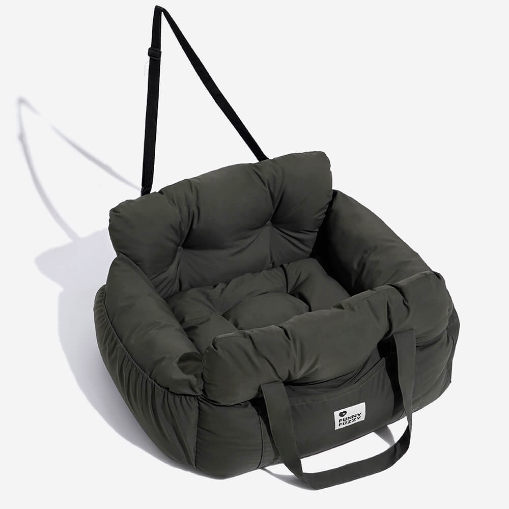 Dog Car Seat Booster Bed for Large Pets – Portable Travel Carrier with Shoulder Strap, Washable Cotton Cushion for SUV Truck Sedan – Safe | Thomler