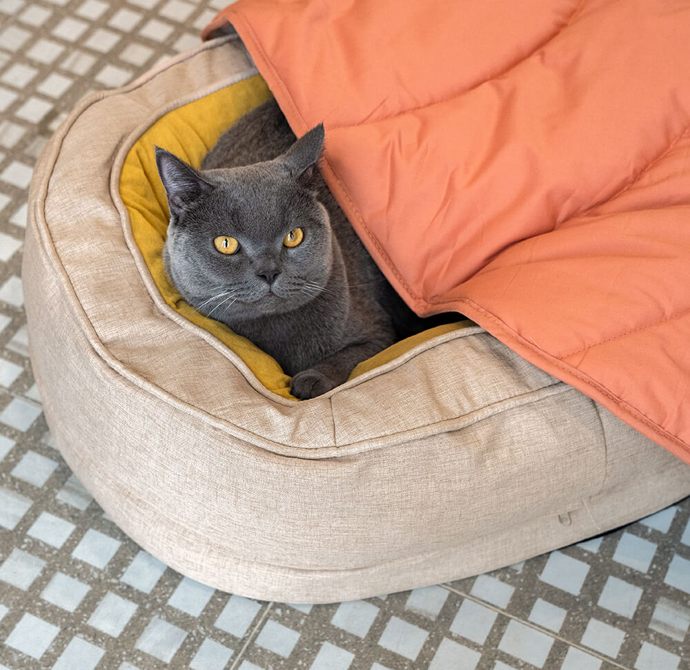 Botanical Leaf-Shaped Pet Throw Blanket - Soft Cotton-Polyester Cover for Dogs & Cats - Machine Washable Couch Protector & Floor Mat for | Thomler