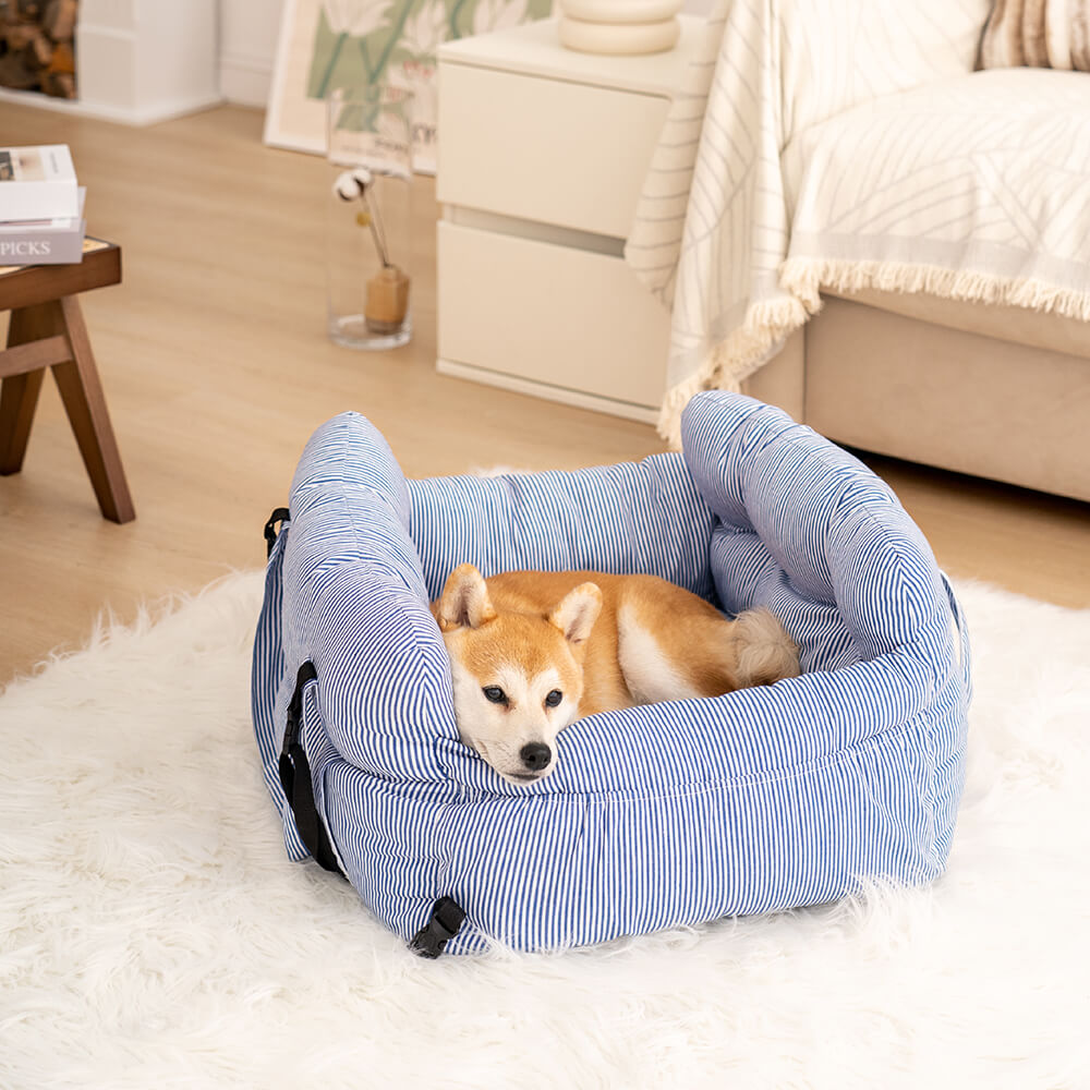 Dog Car Seat Booster Bed for Large Pets – Portable Travel Carrier with Shoulder Strap, Washable Cotton Cushion for SUV Truck Sedan – Safe | Thomler