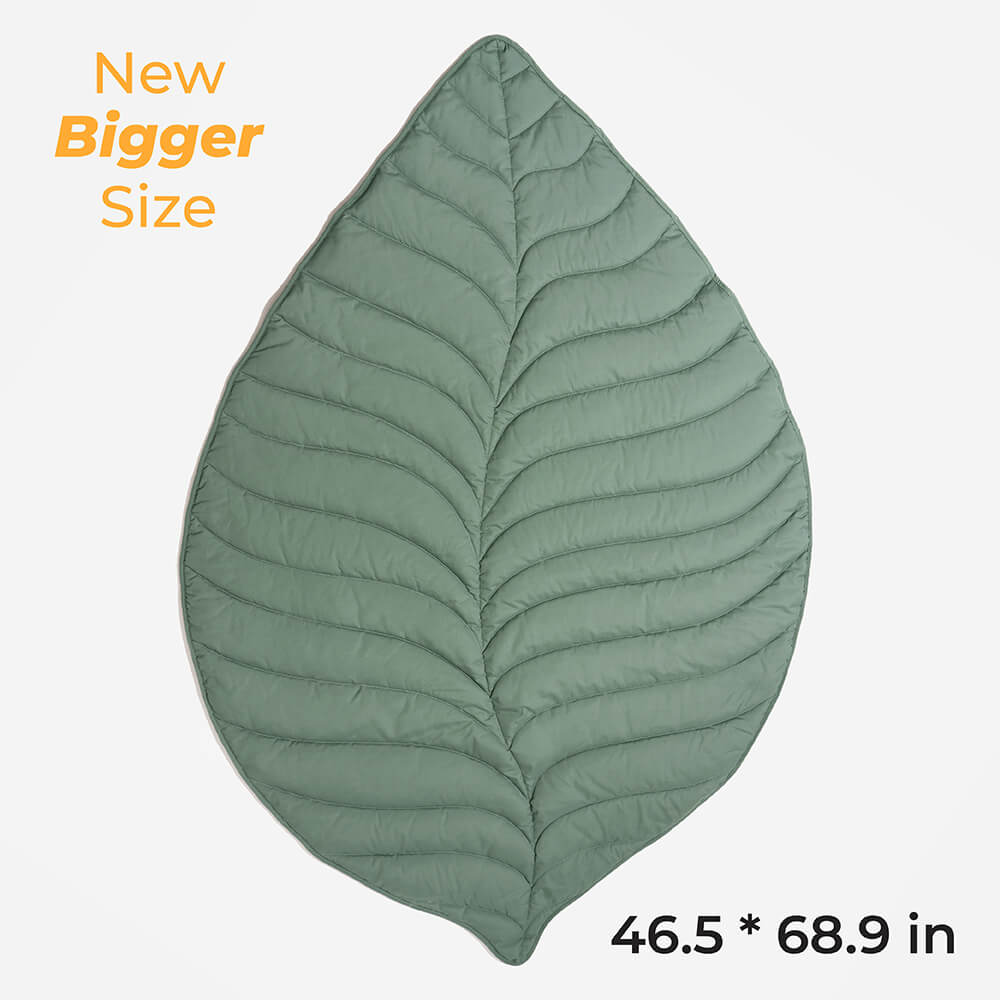 Botanical Leaf-Shaped Pet Throw Blanket - Soft Cotton-Polyester Cover for Dogs & Cats - Machine Washable Couch Protector & Floor Mat for | Thomler