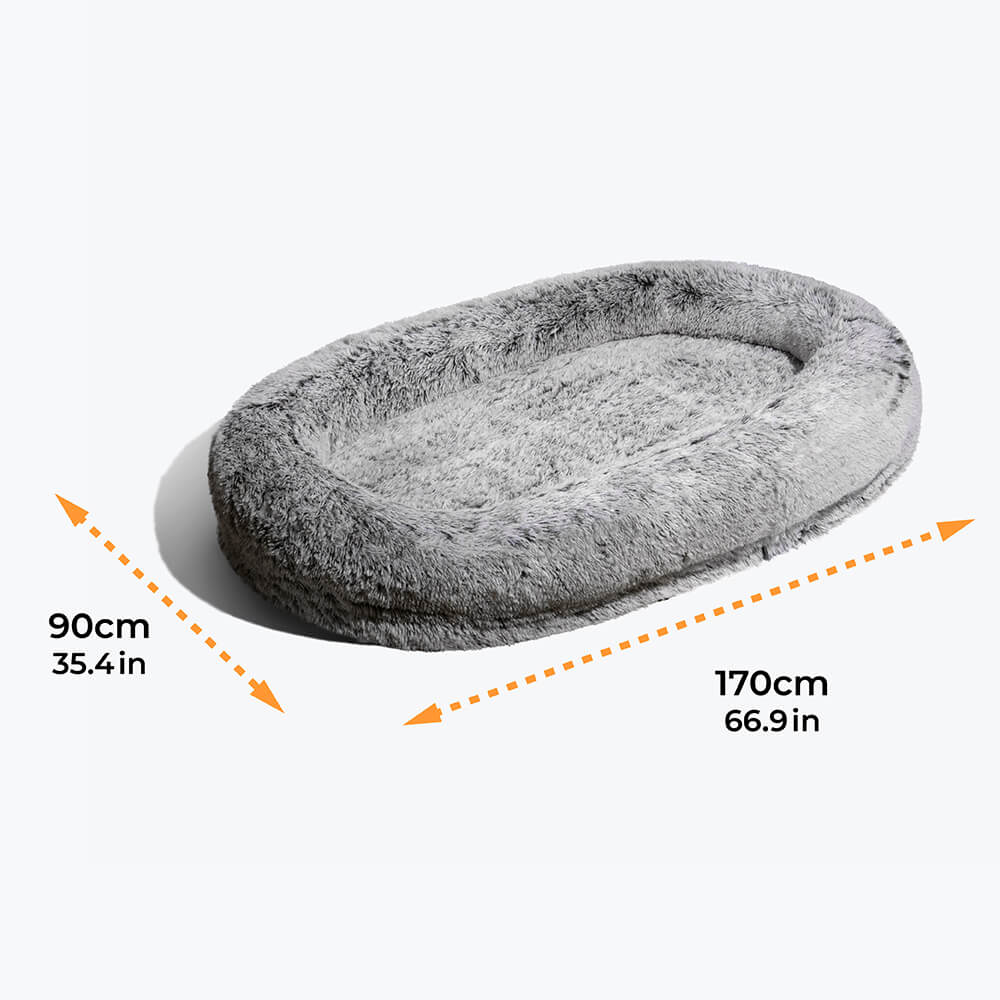 Round Bolster Pet Bed with Orthopedic Foam Support for Dogs | Raised Edge Calming Bed with Machine Washable Cover & Waterproof Liner | Thomler