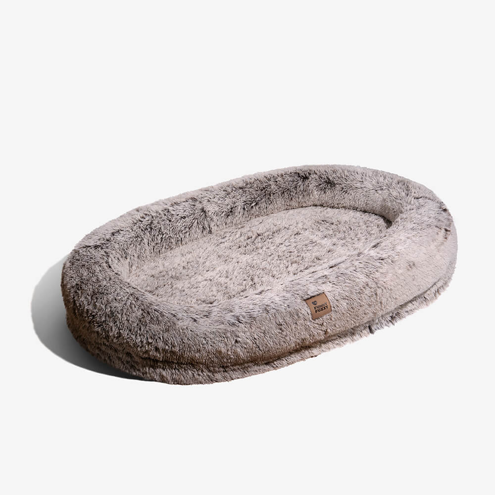 Round Bolster Pet Bed with Orthopedic Foam Support for Dogs | Raised Edge Calming Bed with Machine Washable Cover & Waterproof Liner | Thomler