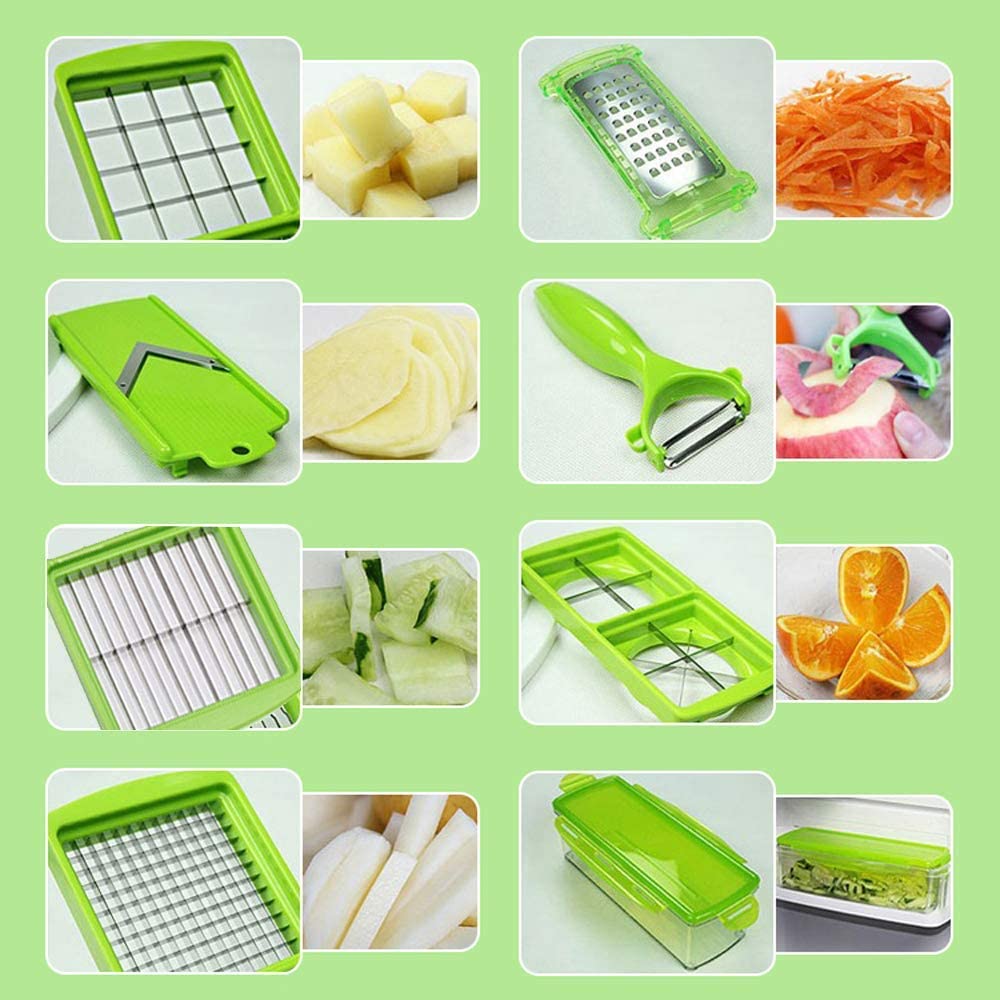 All-in-One Kitchen Mandoline Slicer with 8 Blade Options & Hand Guard for Fast Veggie Prep | Thomler