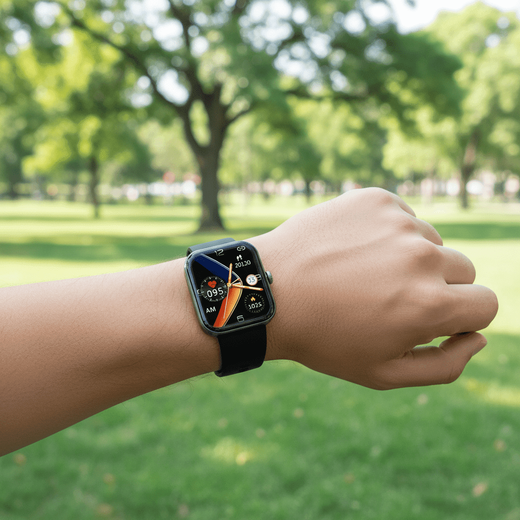 Health Tracker Smartwatch with Non-Invasive Glucose Trend Monitor & Heart Rate | Real-Time Vitals Display for Daily Wellness | Thomler