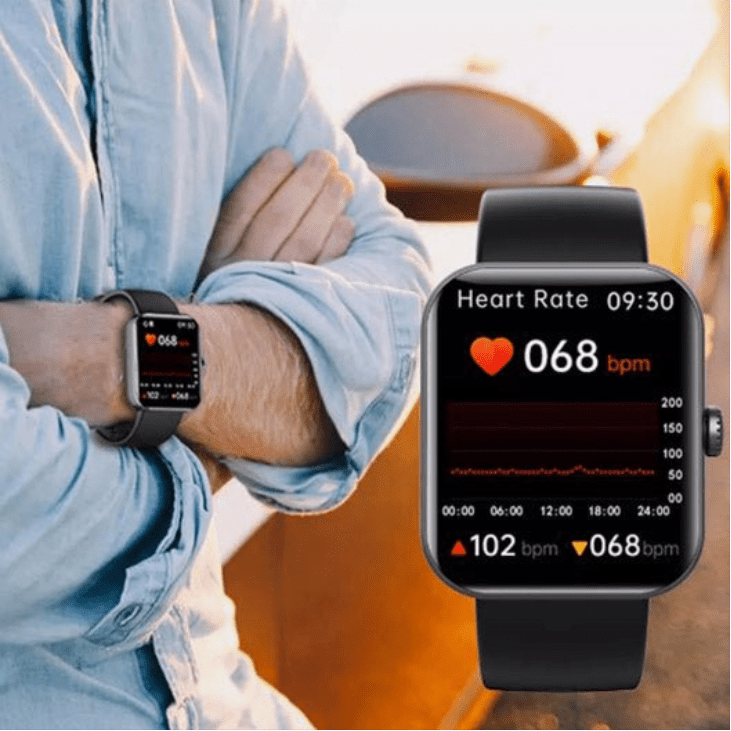 Health Tracker Smartwatch with Non-Invasive Glucose Trend Monitor & Heart Rate | Real-Time Vitals Display for Daily Wellness | Thomler