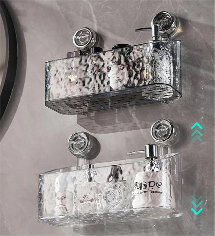 Suction Cup Bathroom Caddy Organizer – No Drill Wall Storage for Shower & Tile | Strong Hold on Smooth Surfaces | Thomler