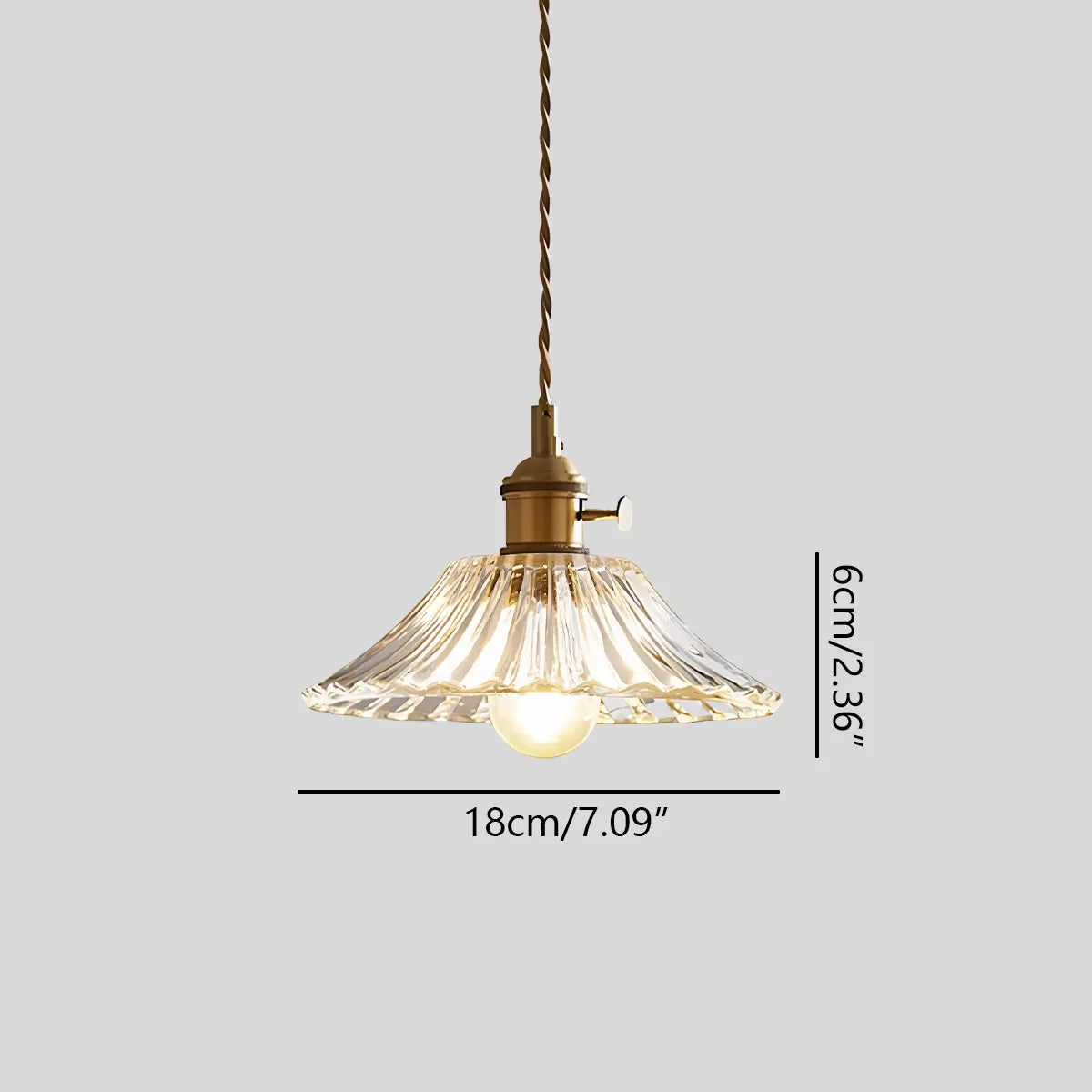 Pendant Light Glass Bronze Adjustable Cable Transparent Dining Room Kitchen Island Hanging Ceiling Lamp | Thomler