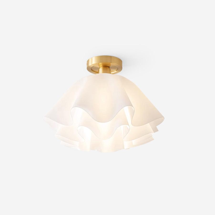 Ceiling Light Acrylic Folded Shade 30.0 cm White Bedroom Living Room Flush Mount Ceiling Lamp E27 Modern Decorative Lighting | Thomler