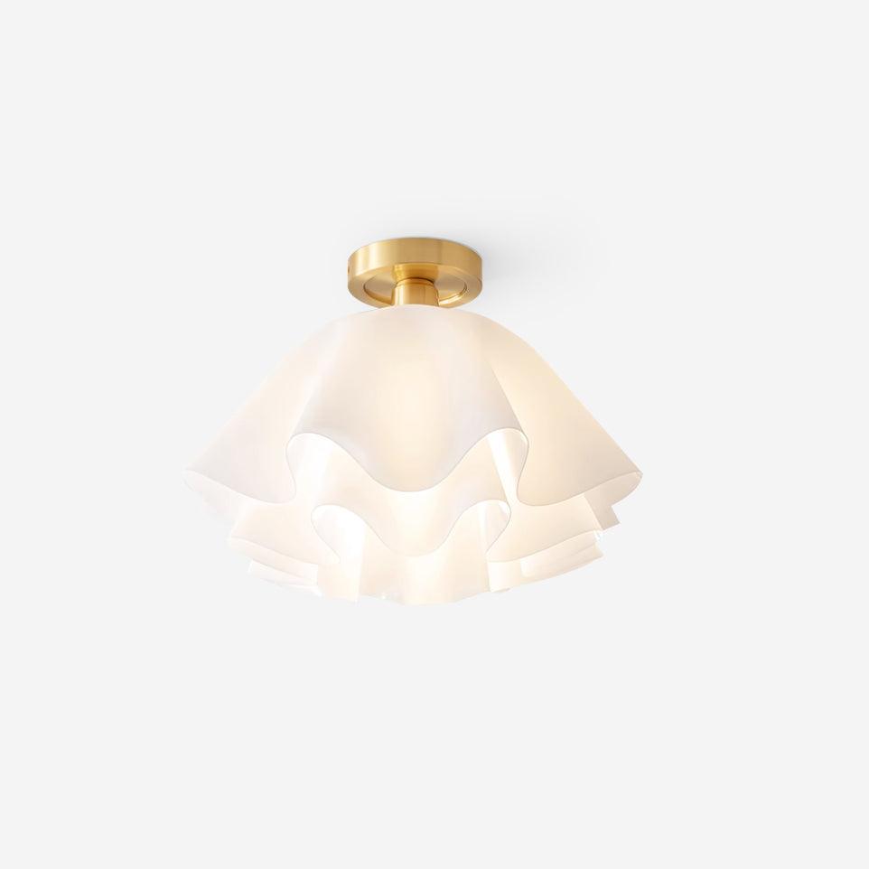 Ceiling Light Acrylic Folded Shade 30.0 cm White Bedroom Living Room Flush Mount Ceiling Lamp E27 Modern Decorative Lighting | Thomler