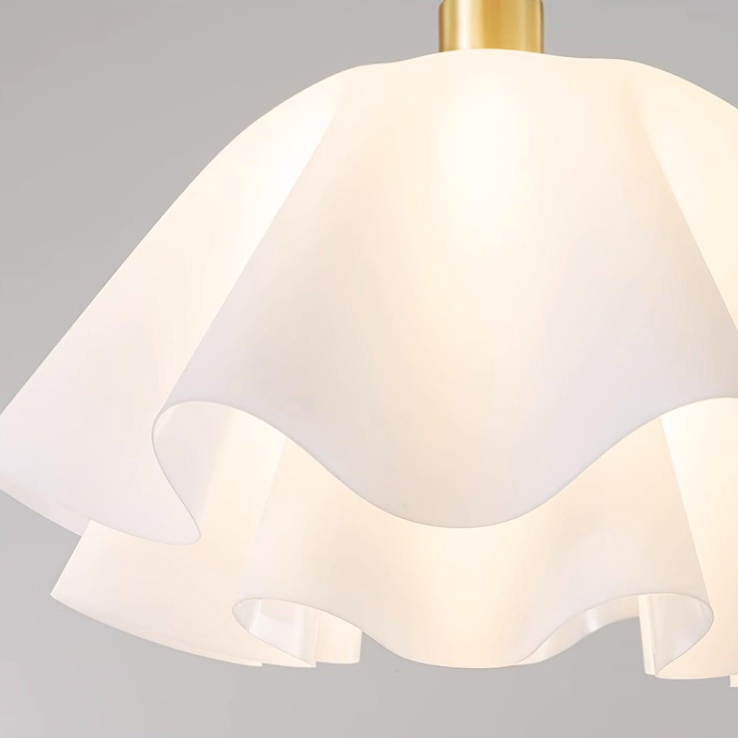 Ceiling Light Acrylic Folded Shade 30.0 cm White Bedroom Living Room Flush Mount Ceiling Lamp E27 Modern Decorative Lighting | Thomler