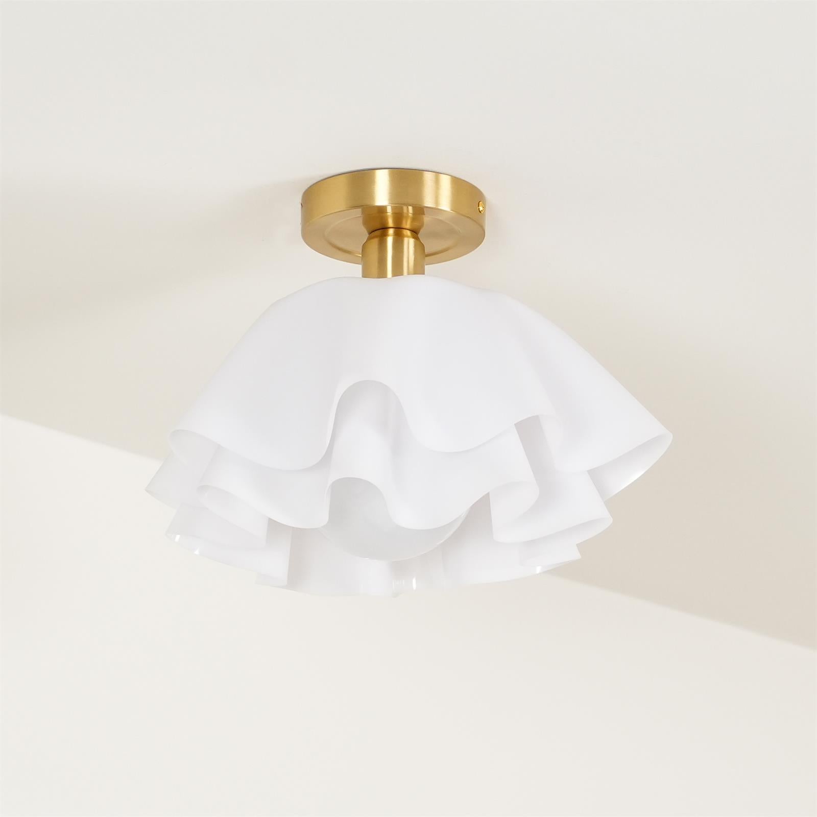 Ceiling Light Acrylic Folded Shade 30.0 cm White Bedroom Living Room Flush Mount Ceiling Lamp E27 Modern Decorative Lighting | Thomler