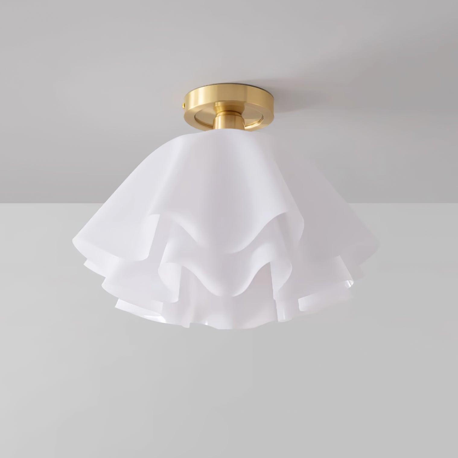 Ceiling Light Acrylic Folded Shade 30.0 cm White Bedroom Living Room Flush Mount Ceiling Lamp E27 Modern Decorative Lighting | Thomler