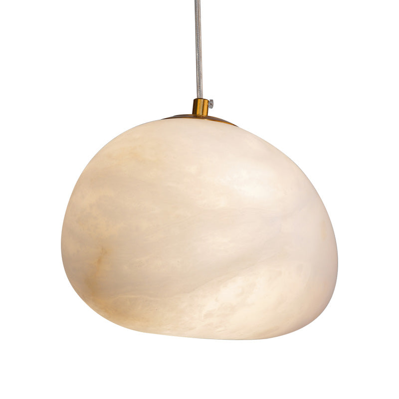 Pendant Light Brass Alabaster 9.1 in Ceiling Mount Indoor Dining Room Kitchen Island Hanging Lamp | Thomler