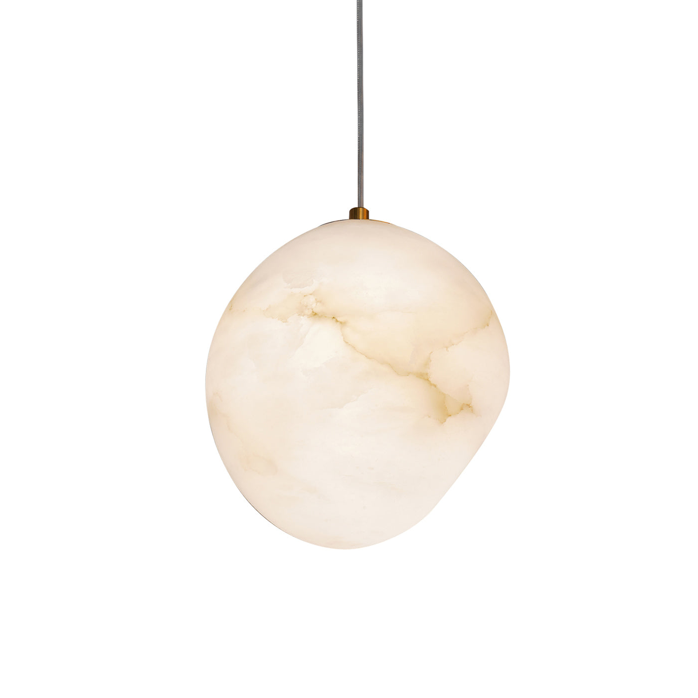 Pendant Light Brass Alabaster 9.1 in Ceiling Mount Indoor Dining Room Kitchen Island Hanging Lamp | Thomler