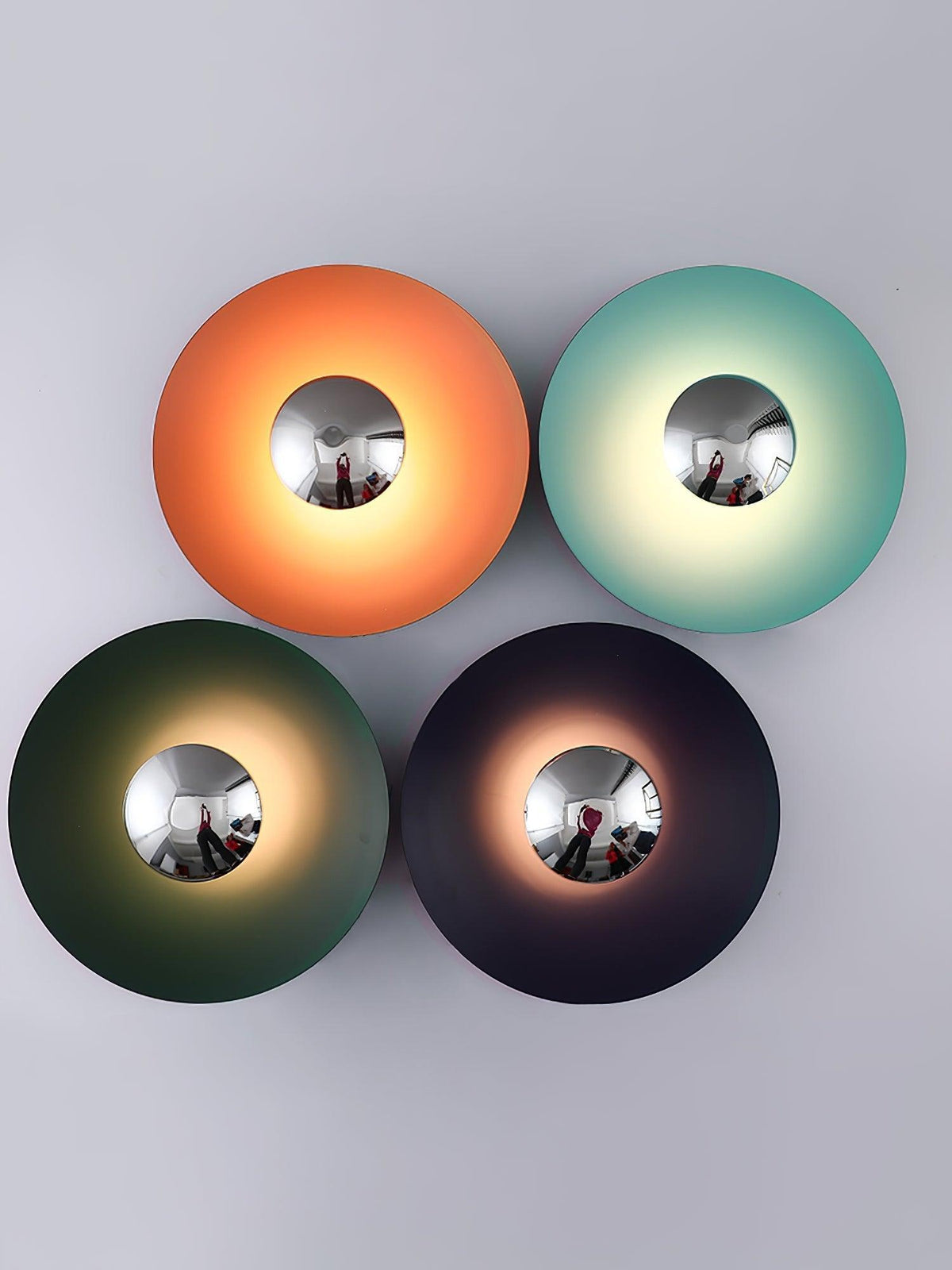 Contemporary Dual-Tone Circular LED Wall or Ceiling Light Fixture in Multiple Finishes | Thomler