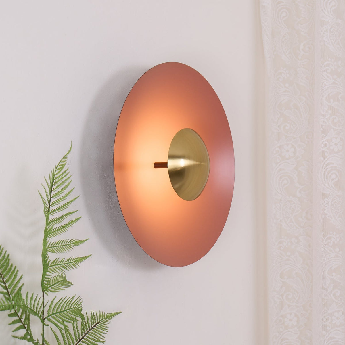 Contemporary Dual-Tone Circular LED Wall or Ceiling Light Fixture in Multiple Finishes | Thomler