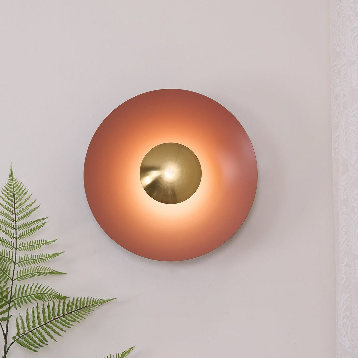 Contemporary Dual-Tone Circular LED Wall or Ceiling Light Fixture in Multiple Finishes | Thomler