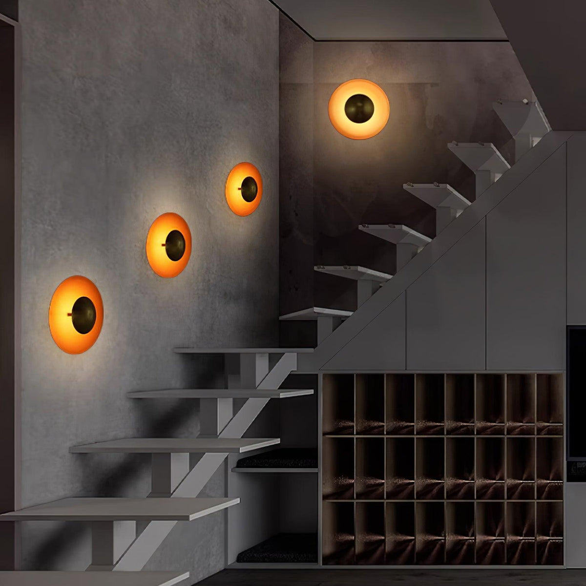 Contemporary Dual-Tone Circular LED Wall or Ceiling Light Fixture in Multiple Finishes | Thomler