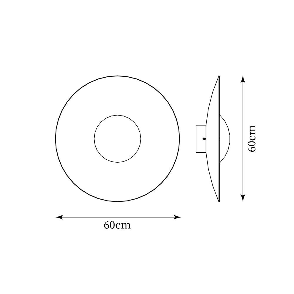 Contemporary Dual-Tone Circular LED Wall or Ceiling Light Fixture in Multiple Finishes | Thomler