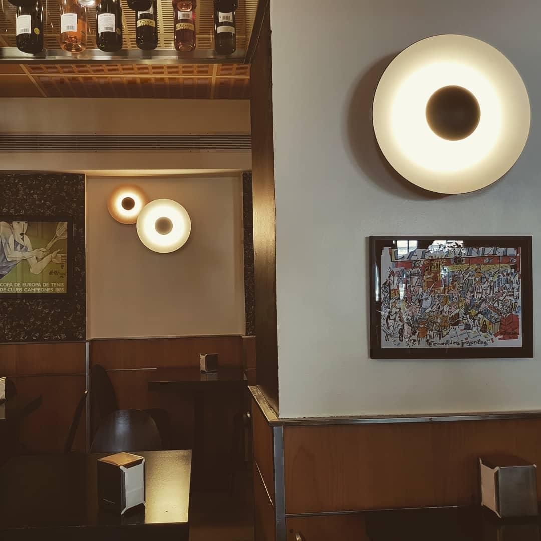 Contemporary Dual-Tone Circular LED Wall or Ceiling Light Fixture in Multiple Finishes | Thomler