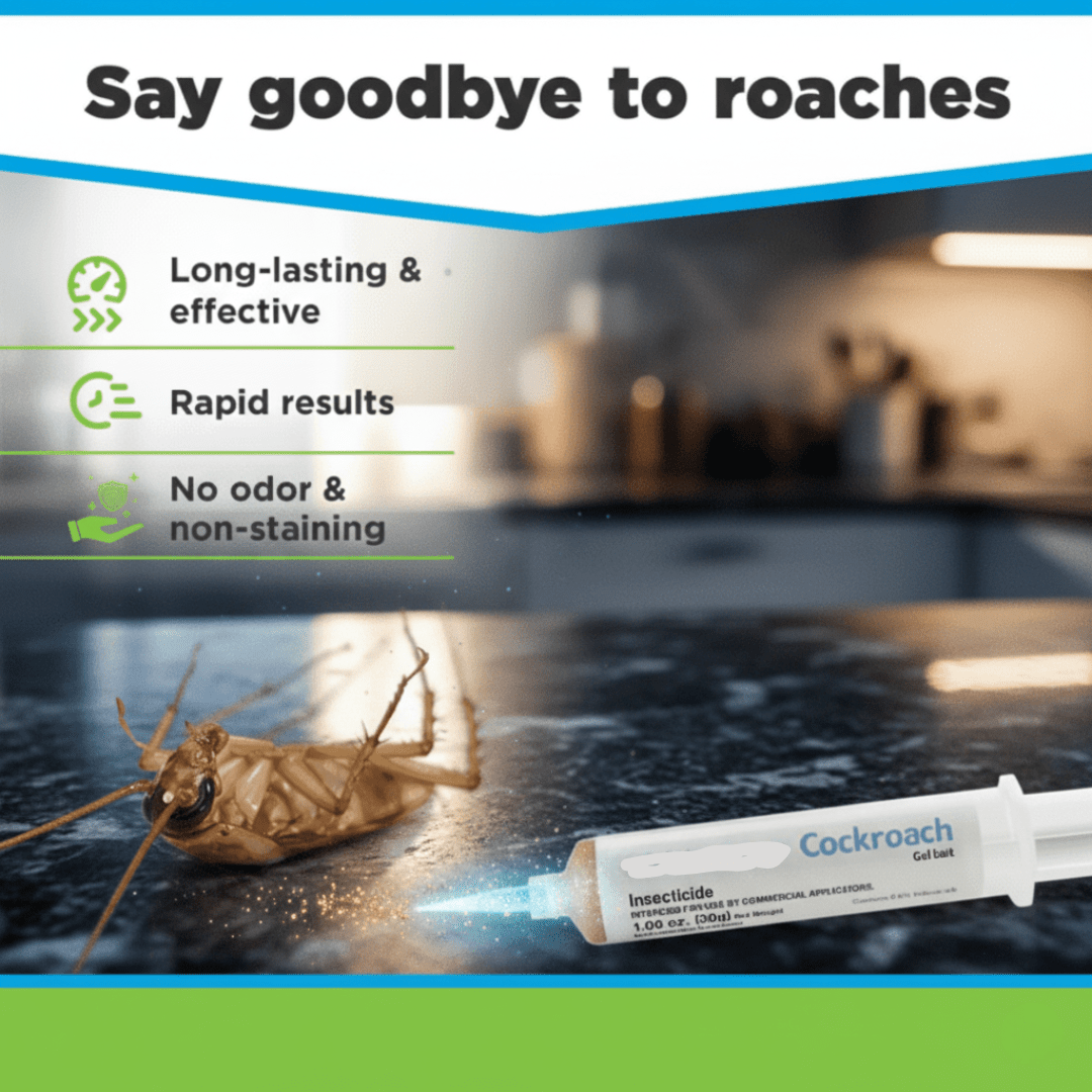 Roach Killer Gel Bait – Odorless Indoor Cockroach Treatment, 1 oz Syringe | Thomler