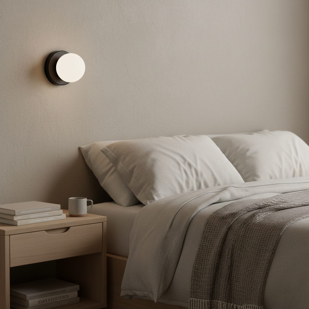 Wall Lamp Glass 10.0 cm White Bedroom Bedside Nordic Minimalist G9 LED Accent Lighting Indoor Fixture | Thomler