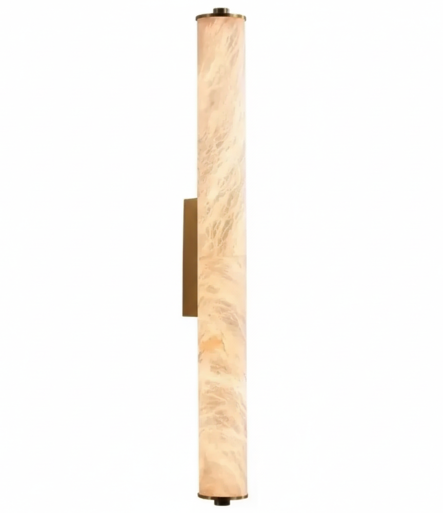 Natural Stone LED Sconce with Copper Frame – Modern Uplight Downlight for Bedroom Living Room Hallway | Thomler