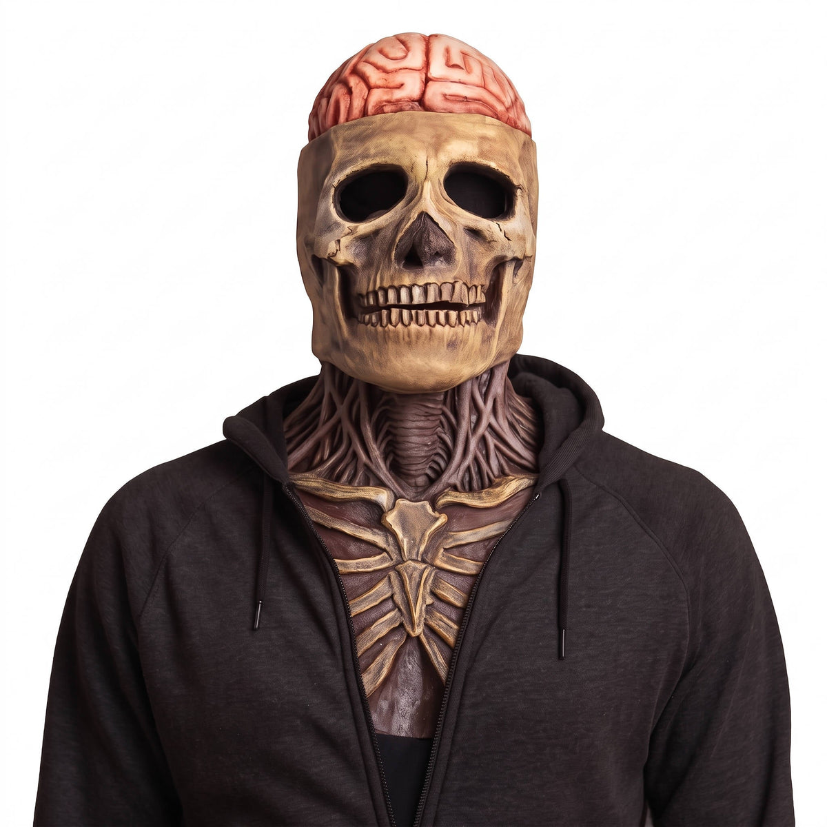 Movable Jaw Skull Face Mask – Full Head Latex Costume for Halloween Parties & Cosplay Events | Thomler