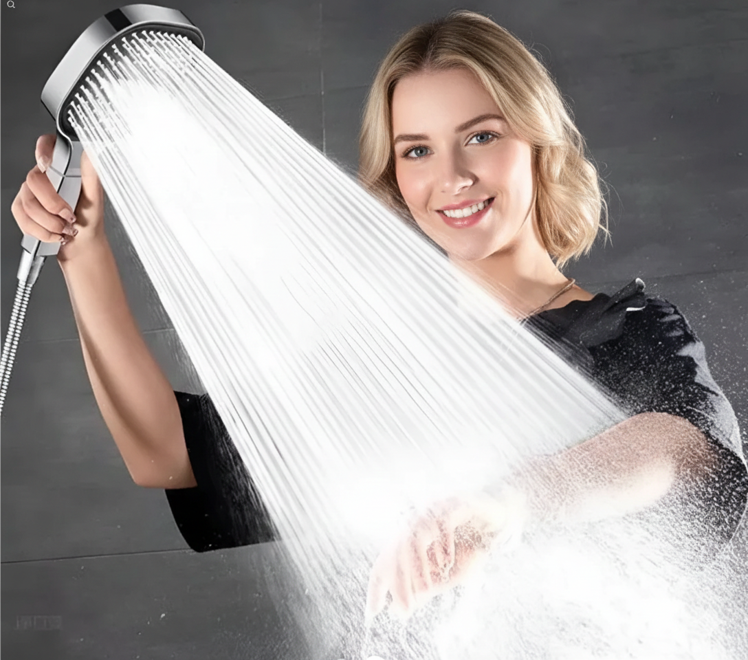 Shower Head with Built-In Water Filter & Adjustable Multi-Spray Modes for Softer Skin & Hair Care | Thomler