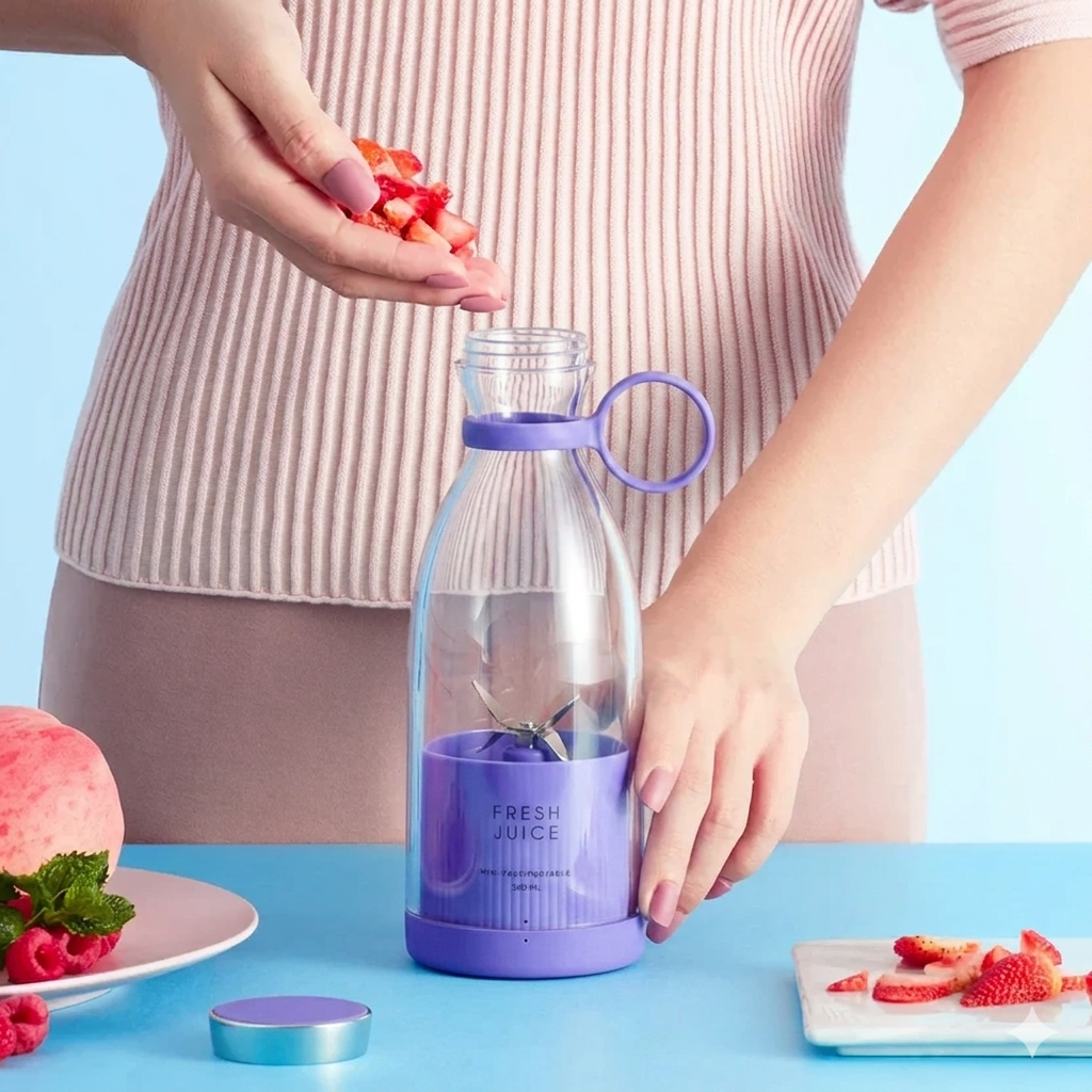 Portable Blender Bottle BPA-Free 420 ml USB Rechargeable Smoothies On The Go | Thomler
