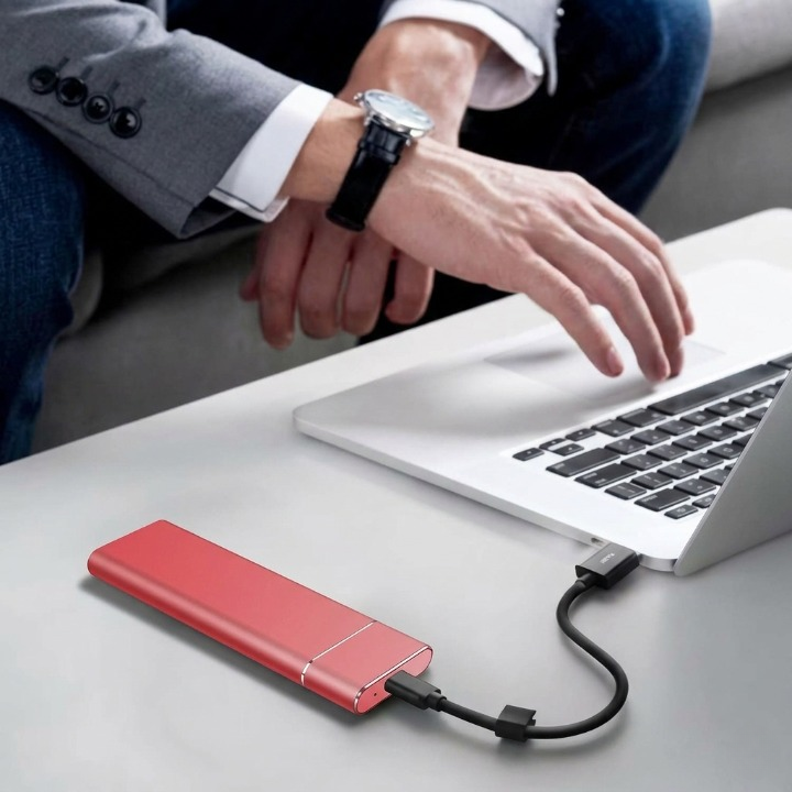 External SSD Aluminium 8 TB Portable USB 3.1 Type-C Storage Drive Red Black Silver Blue For PC Mac Game Console Smart TV | Thomler