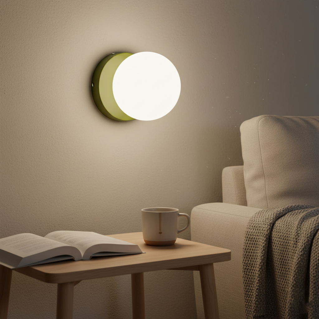 Wall Lamp Glass 10.0 cm White Bedroom Bedside Nordic Minimalist G9 LED Accent Lighting Indoor Fixture | Thomler