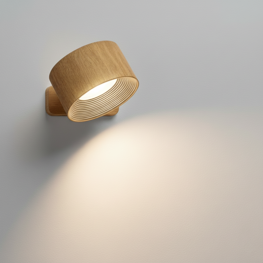 Portable LED Wall Sconce with USB Charging – 360° Swivel Head for Bedroom, Hallway, Reading Nook & Home Office | Thomler