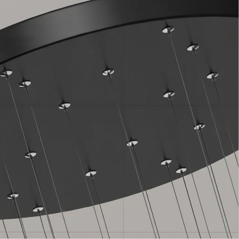 Adjustable Multi-Drop Tube Pendant Light – Dimmable LED Stairwell & Foyer Chandelier | Thomler