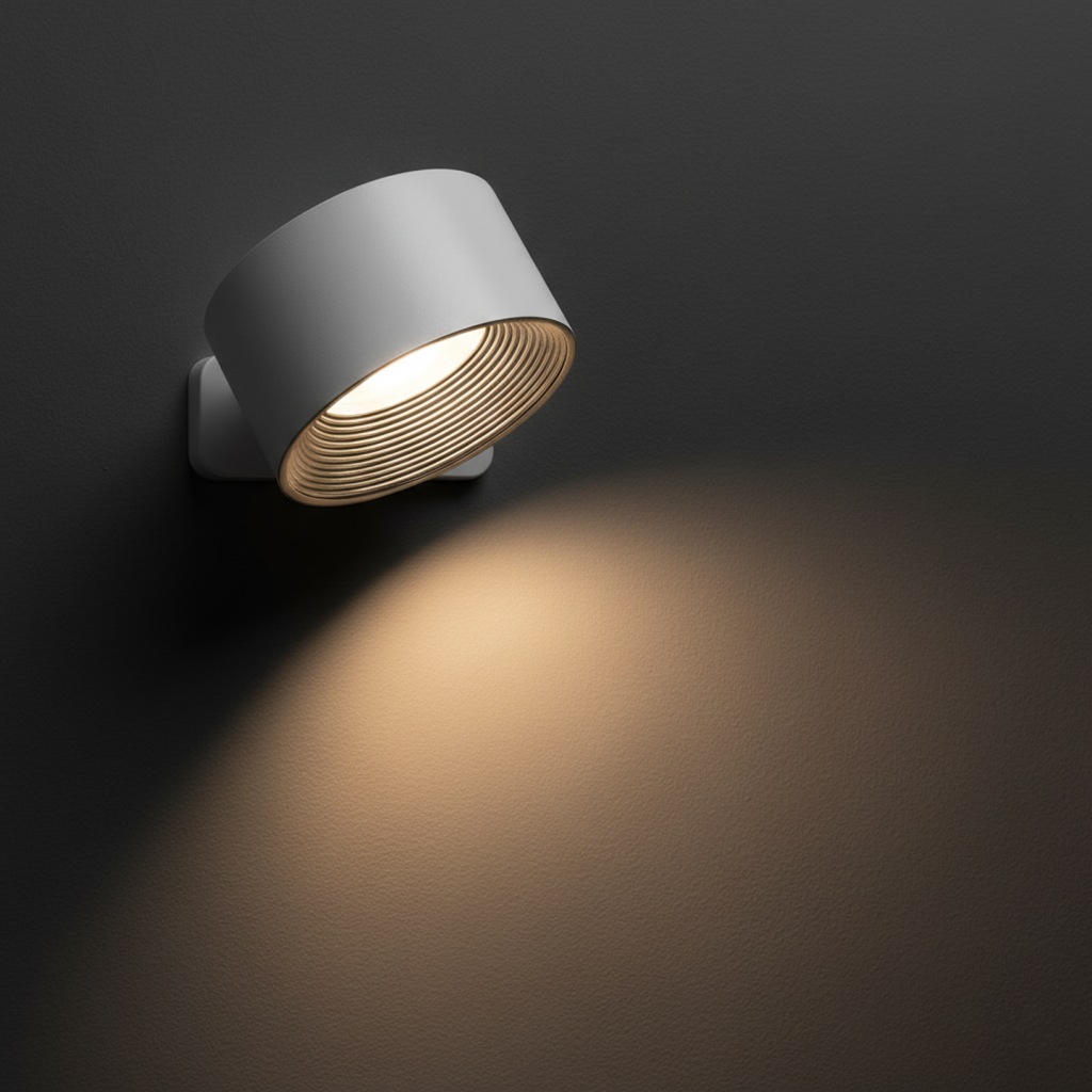 Portable LED Wall Sconce with USB Charging – 360° Swivel Head for Bedroom, Hallway, Reading Nook & Home Office | Thomler
