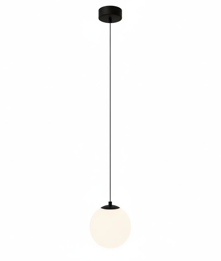 Modern Glass Drop Ceiling Fixture with Integrated LED Lighting for Dining Room & Bedroom | Thomler