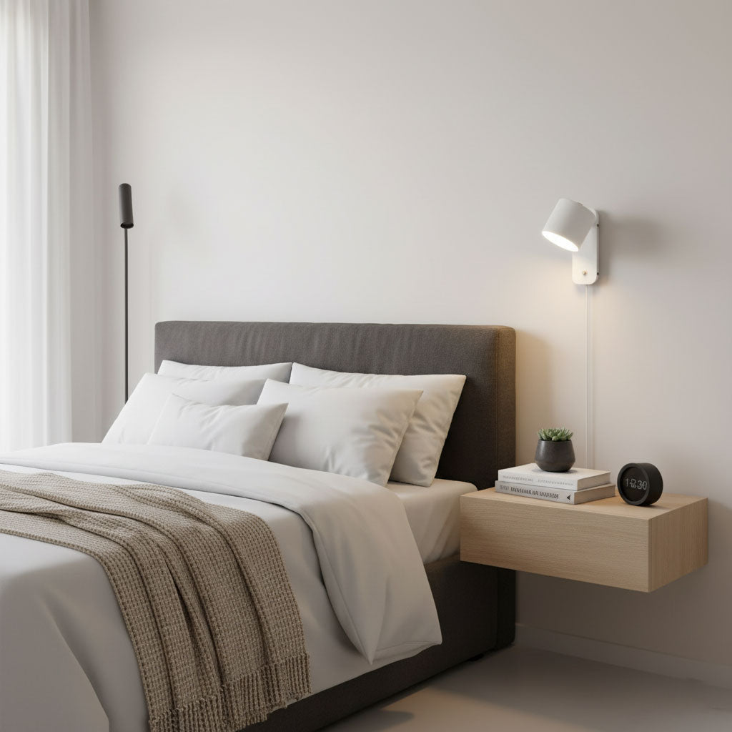 Rotatable Cylinder Plug-In Wall Lamp 11.8 in Metal Indoor Bedroom Living Room LED Edison Light White Grey Green Black | Thomler