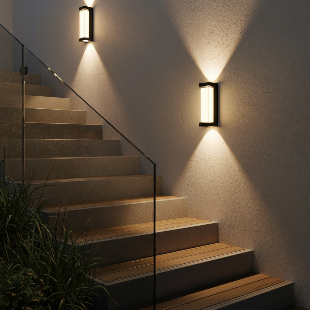 Wall Light Metal 27.0 cm Up Down Black Outdoor Facade Garden Entrance Waterproof LED Architectural Lighting IP65 | Thomler