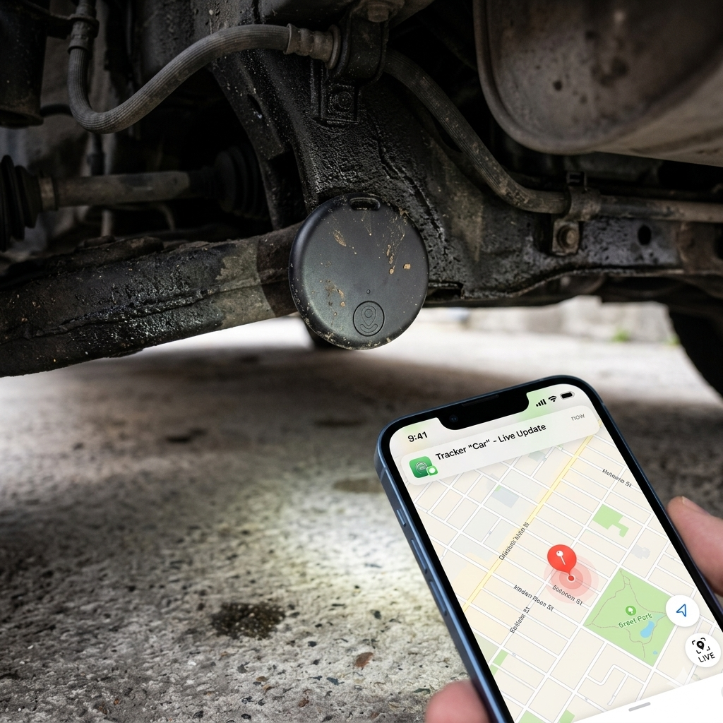Compact Real-Time Location Tracker with Motion Alert for Vehicles, Luggage & Valuables – 2-Pack Magnetic GPS Device for iOS & Android | Thomler