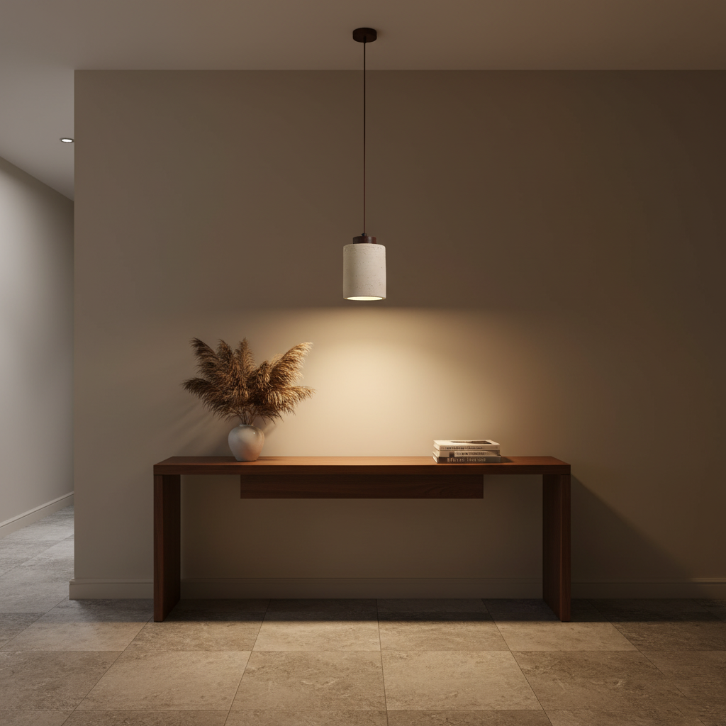 Pendant Light Travertine Stone 16.5 cm Warm White Bedroom Bedside Hanging Ceiling Lamp Scandinavian Ambient Lighting | Thomler
