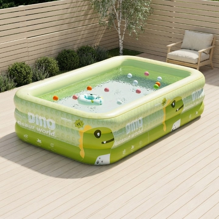 Inflatable Dinosaur Kids Pool 59 or 83 Inch – Outdoor Backyard Splash Pad for Toddlers Children Summer Water Play Patio Deck | Thomler