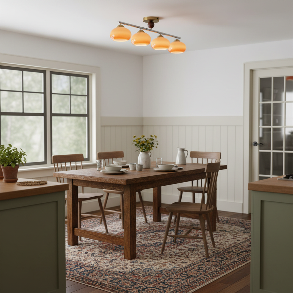 Ceiling Light Glass Metal 38.5 in Caramel Chrome Gold White Beige Kitchen Dining Room Modern Pendant Fixture | Thomler