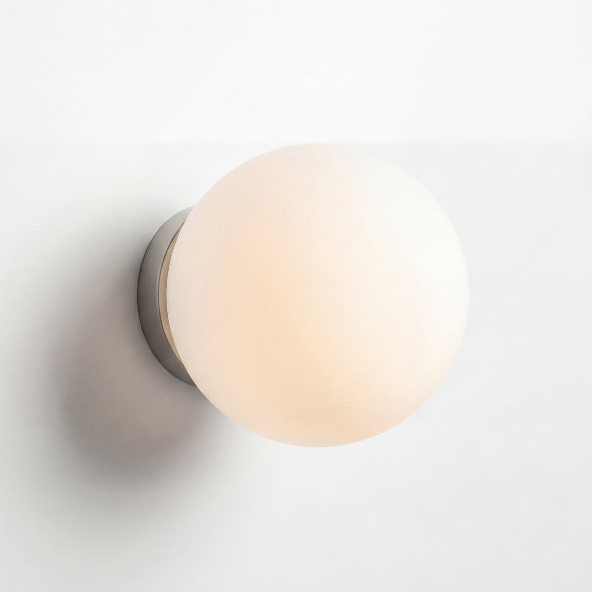 Frosted Glass LED Wall Sconce – Spherical Fixture for Bedroom, Bath & Entry | Modern Ambient Lighting | Thomler