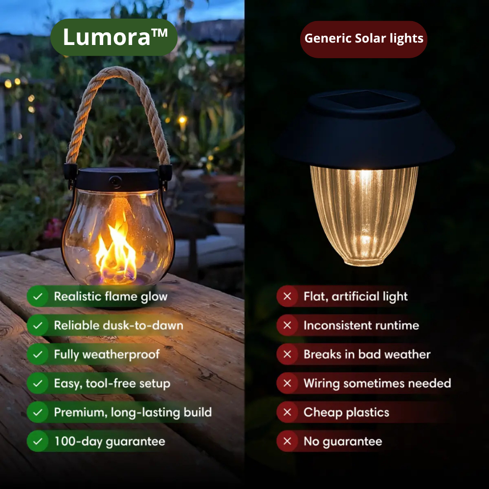 Solar Lantern Plastic 28.0 cm Outdoor Hanging LED Flame Effect Garden Patio Balcony Light Waterproof | Thomler
