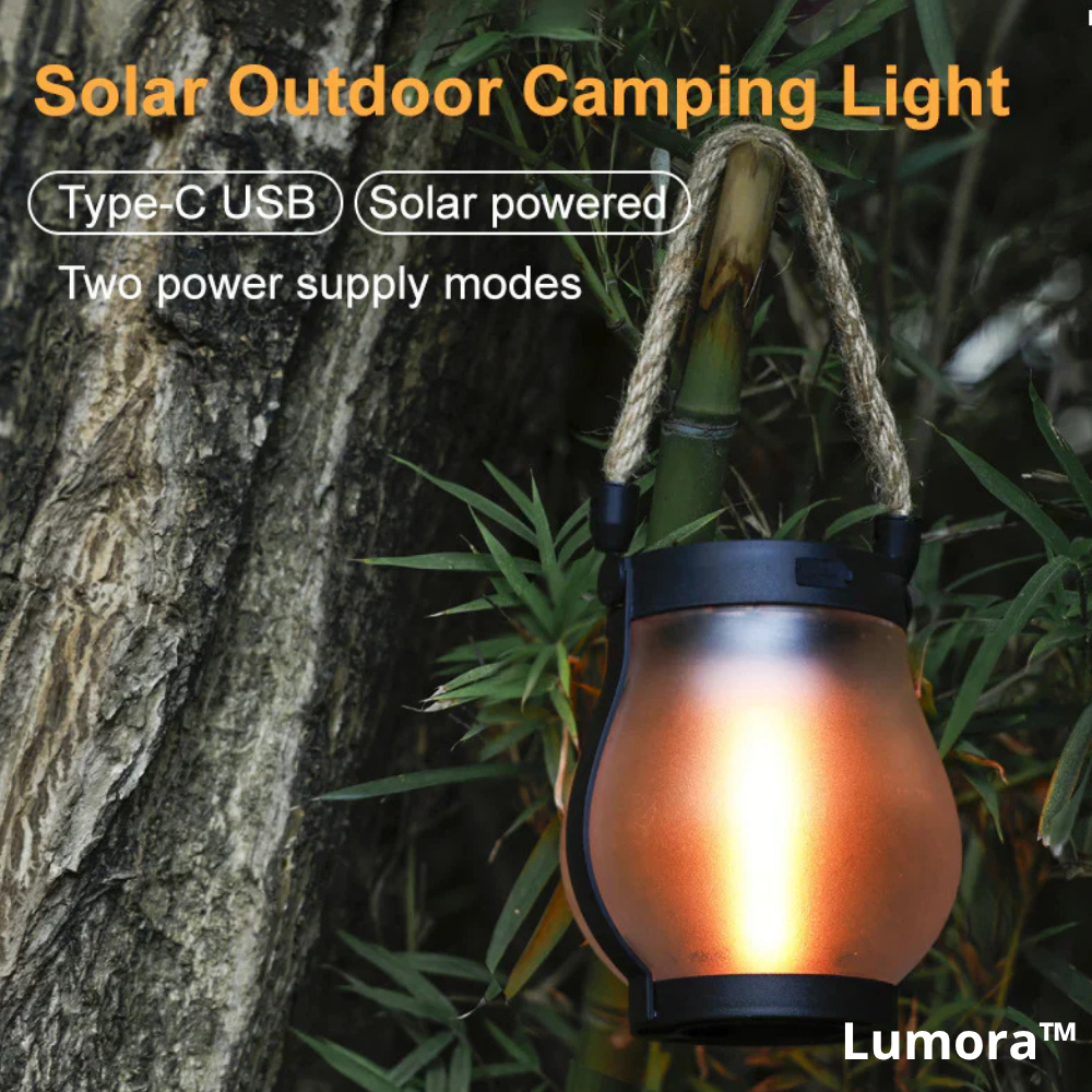 Solar Lantern Plastic 28.0 cm Outdoor Hanging LED Flame Effect Garden Patio Balcony Light Waterproof | Thomler