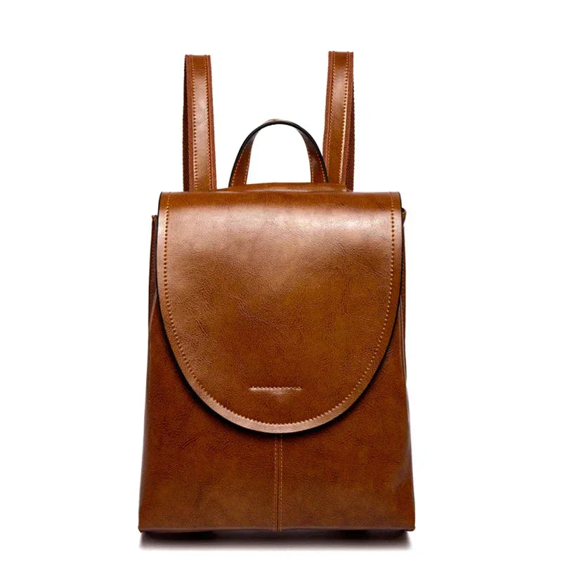 Women's Leather Backpack Purse | Multi-Compartment Daypack for Work, Travel, School & Everyday | Genuine Leather Shoulder Bag with Padded | Thomler