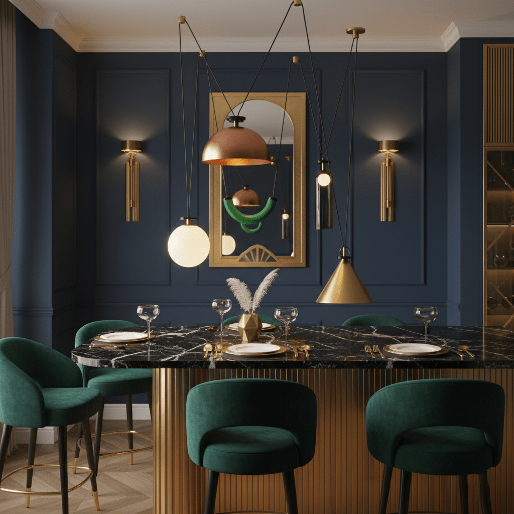 Metal Geometric Pendant Light 11.8 in Modular Ceiling Indoor Hanging Lamp | Thomler