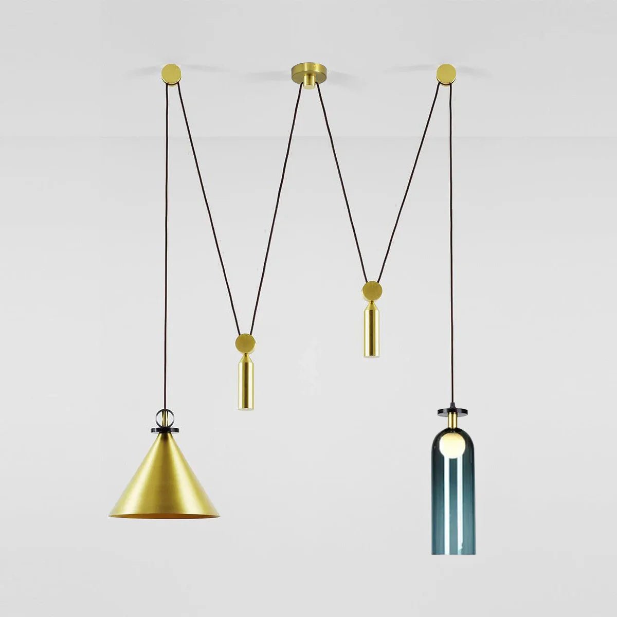 Metal Geometric Pendant Light 11.8 in Modular Ceiling Indoor Hanging Lamp | Thomler